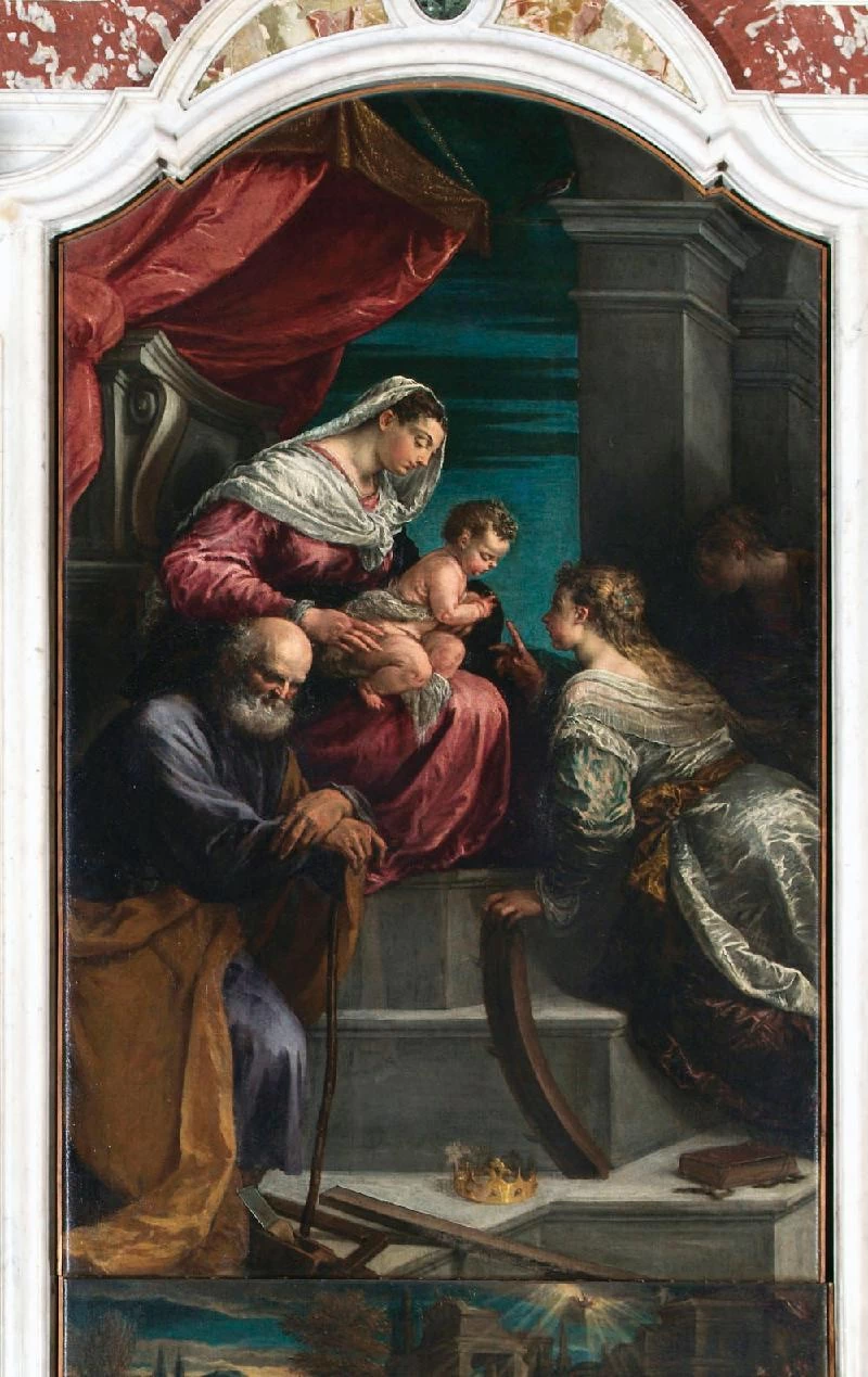 J. - Bassano F. (1575, 1578), Nozze mistiche di S. Caterina, beweb, Jacopo da Ponte, detto Bassano